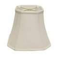Homeroots 10 in. White Slanted Square Bell Monay Shantung Lampshade 469663